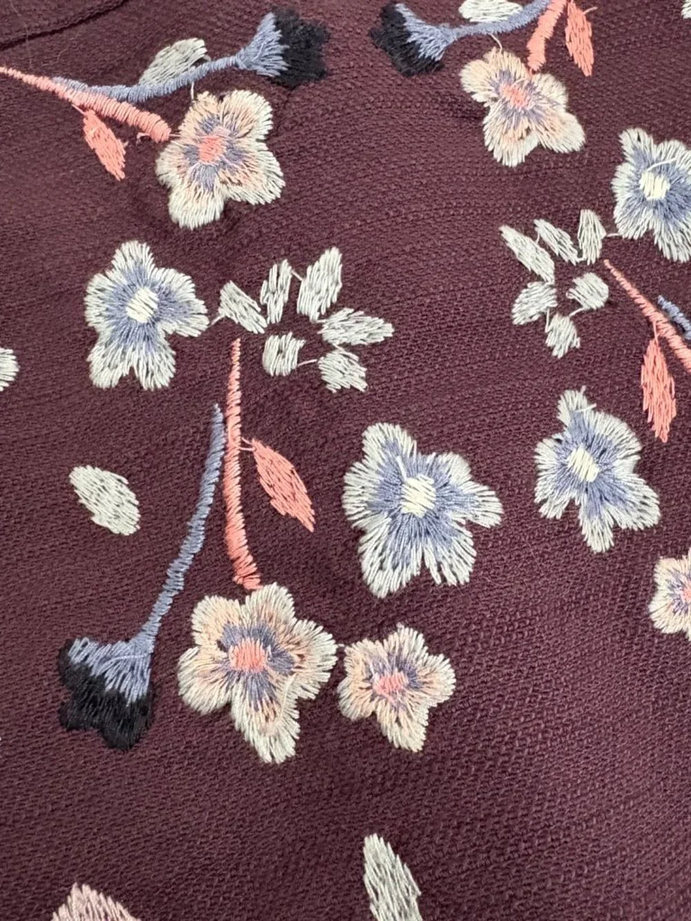 LOFT Floral Embroidered Skirt | Size 10